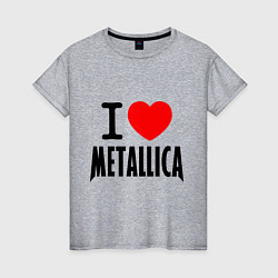 Женская футболка I love Metallica