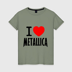 Женская футболка I love Metallica