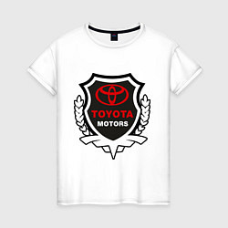 Женская футболка Тойота моторс герб