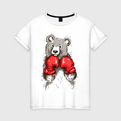 Женская футболка Bear Boxing