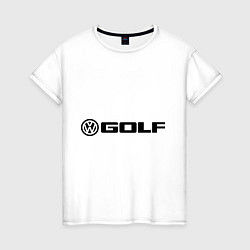 Футболка хлопковая женская Volkswagen Golf, цвет: белый