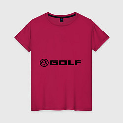 Футболка хлопковая женская Volkswagen Golf, цвет: маджента