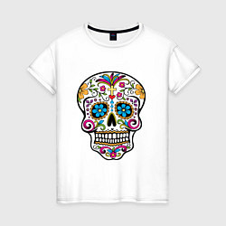 Женская футболка Skull decorated