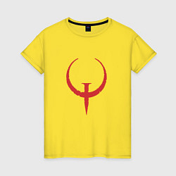 Футболка хлопковая женская Quake, цвет: желтый