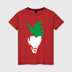 Футболка хлопковая женская Faceless Joker, цвет: красный