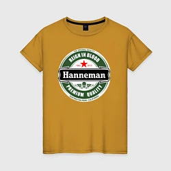 Футболка хлопковая женская Hanneman, цвет: горчичный