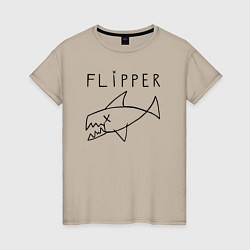 Женская футболка Flipper