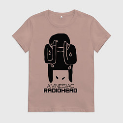Футболка хлопковая женская Radiohead, цвет: пыльно-розовый