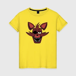 Футболка хлопковая женская Foxy FNAF, цвет: желтый