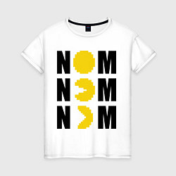 Женская футболка Pac-Man: Nom nom