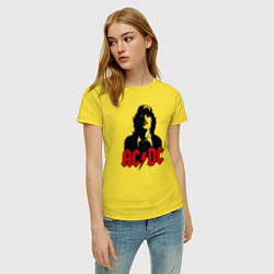 Футболка хлопковая женская AC/DC Madness, цвет: желтый — фото 2