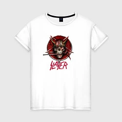 Женская футболка Slayer skull