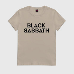 Футболка хлопковая женская Black Sabbath, цвет: миндальный