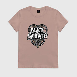 Футболка хлопковая женская Black Sabbath, цвет: пыльно-розовый