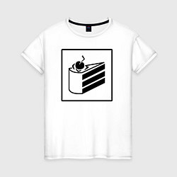 Женская футболка Portal Cake