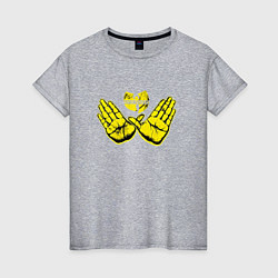 Футболка хлопковая женская Wu-Tang Hands, цвет: меланж