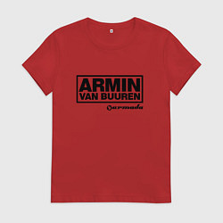 Футболка хлопковая женская Armin van Buuren, цвет: красный