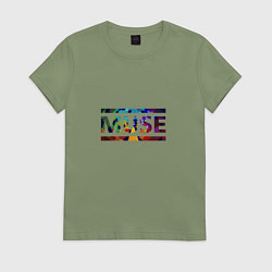 Футболка хлопковая женская Muse Colour, цвет: авокадо
