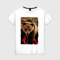 Женская футболка Могучий русский медведь