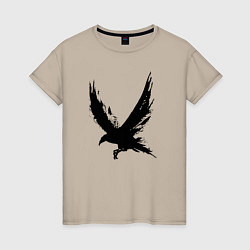 Женская футболка Черный ворон