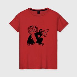 Женская футболка Злая обезьяна
