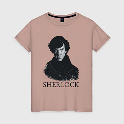 Женская футболка Sherlock Art