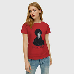 Футболка хлопковая женская Sherlock Art, цвет: красный — фото 2