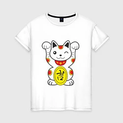Женская футболка Японский котик