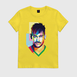 Футболка хлопковая женская Neymar: fun-art, цвет: желтый