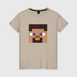Женская футболка Minecraft: Man Face