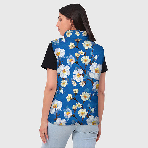 Женский жилет Цветы ретро 5 / 3D-Красный – фото 4