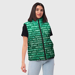 Женский жилет Программирование 8, цвет: 3D-черный — фото 2