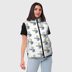 Женский жилет Fallout Pattern, цвет: 3D-светло-серый — фото 2