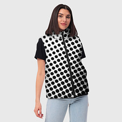 Женский жилет Белый в горошек, цвет: 3D-красный — фото 2