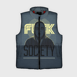 Женский жилет Fuck Society, цвет: 3D-красный