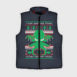 Женский жилет Новогодний свитер Ктулху, цвет: 3D-красный