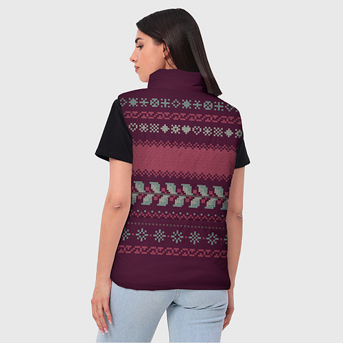 Женский жилет Merry Christmas / 3D-Черный – фото 4