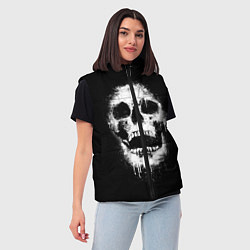 Женский жилет Evil Skull, цвет: 3D-черный — фото 2
