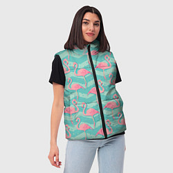 Женский жилет Flamingo Pattern, цвет: 3D-красный — фото 2