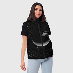 Женский жилет Астронавт байкер, цвет: 3D-светло-серый — фото 2