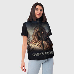 Женский жилет Disturbed: Skull Mountain, цвет: 3D-красный — фото 2