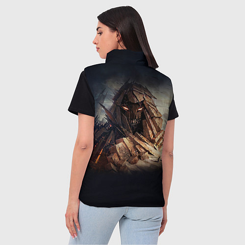 Женский жилет Disturbed: Skull Mountain / 3D-Красный – фото 4