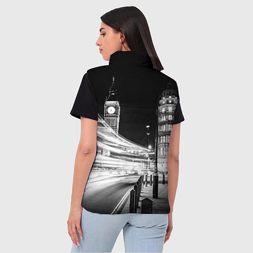 Женский жилет Улица Лондона / 3D-Черный – фото 4