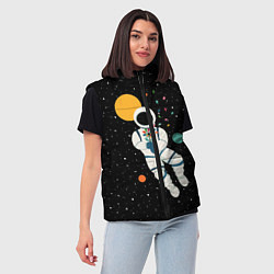 Женский жилет Космический романтик, цвет: 3D-красный — фото 2