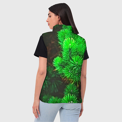 Женский жилет Зелёная ель / 3D-Черный – фото 4