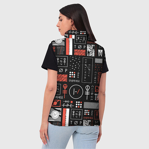 Женский жилет 21 Pilots: Geometry / 3D-Красный – фото 4