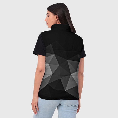 Женский жилет Abstract gray / 3D-Красный – фото 4