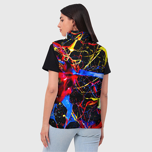 Женский жилет Краски / 3D-Черный – фото 4