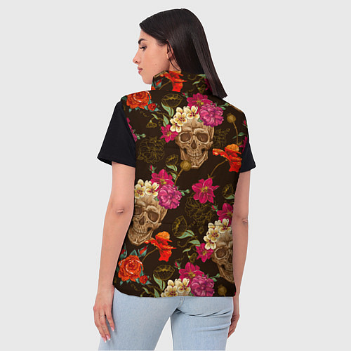 Женский жилет Черепа / 3D-Светло-серый – фото 4