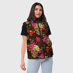 Женский жилет Черепа, цвет: 3D-светло-серый — фото 2